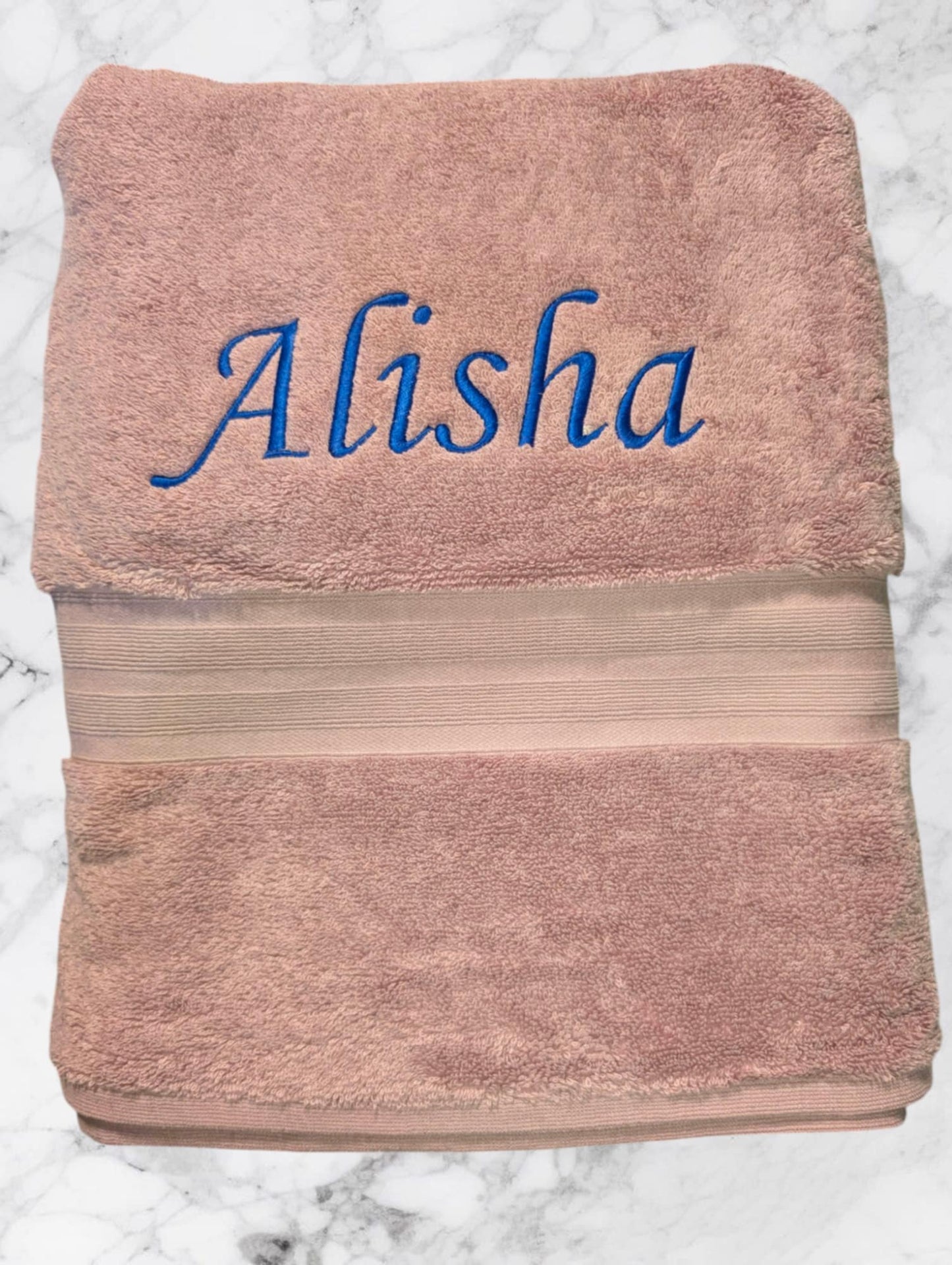 Personalised Embroidered Towels β Made to Order