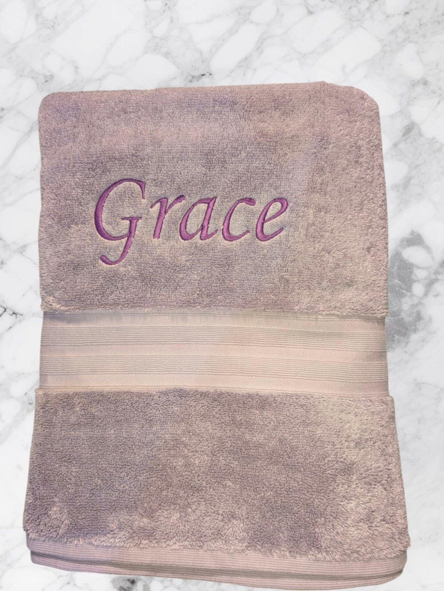 Personalised Embroidered Towels β Made to Order