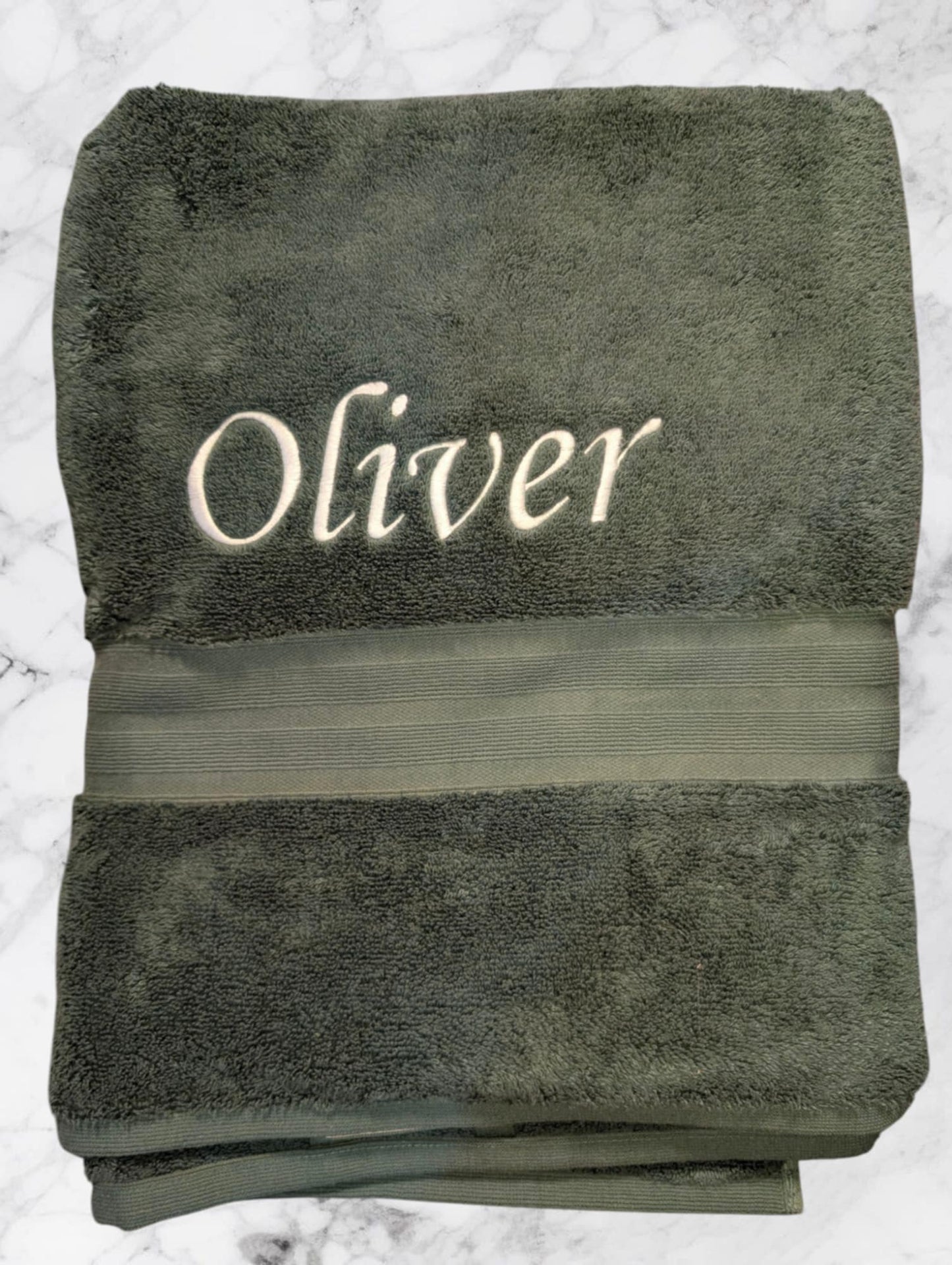 Personalised Embroidered Towels β Made to Order
