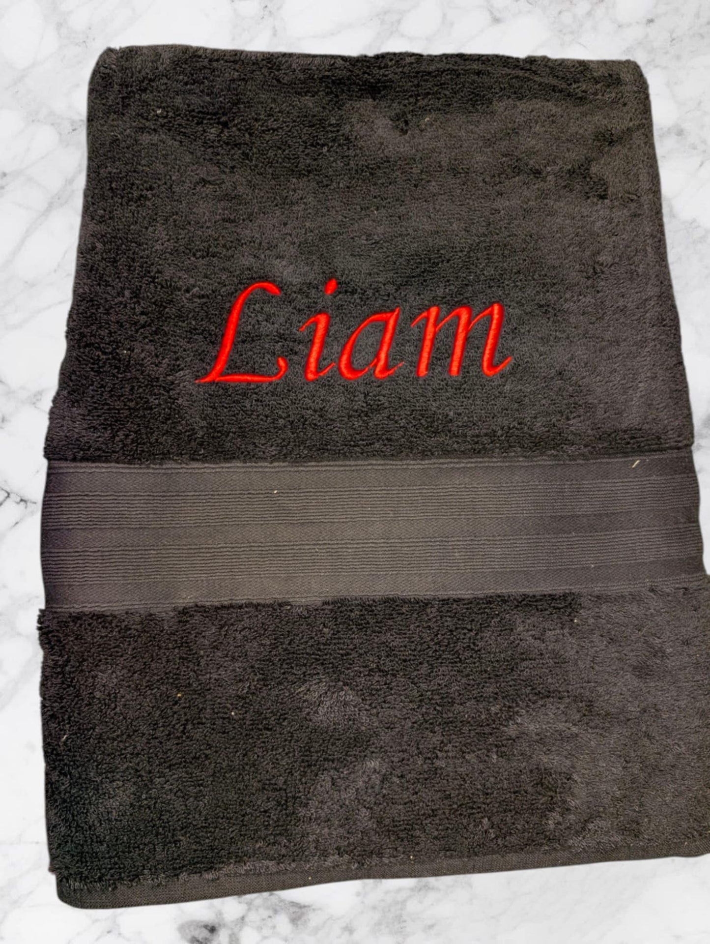 Personalised Embroidered Towels β Made to Order