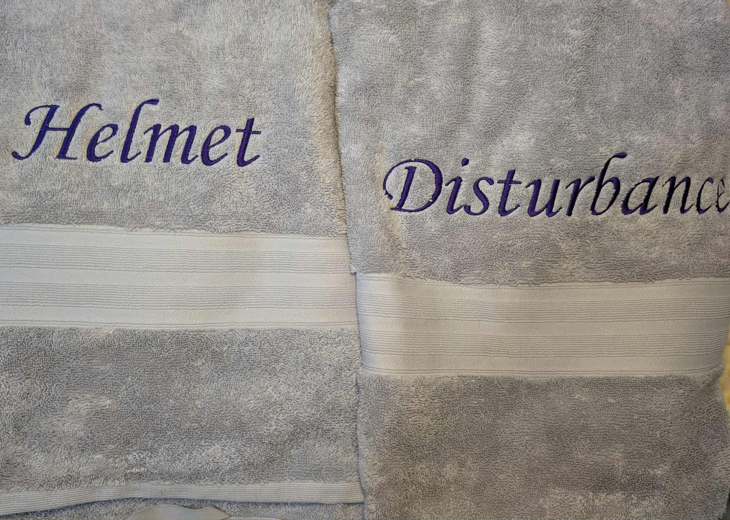 Personalised Embroidered Towels β Made to Order