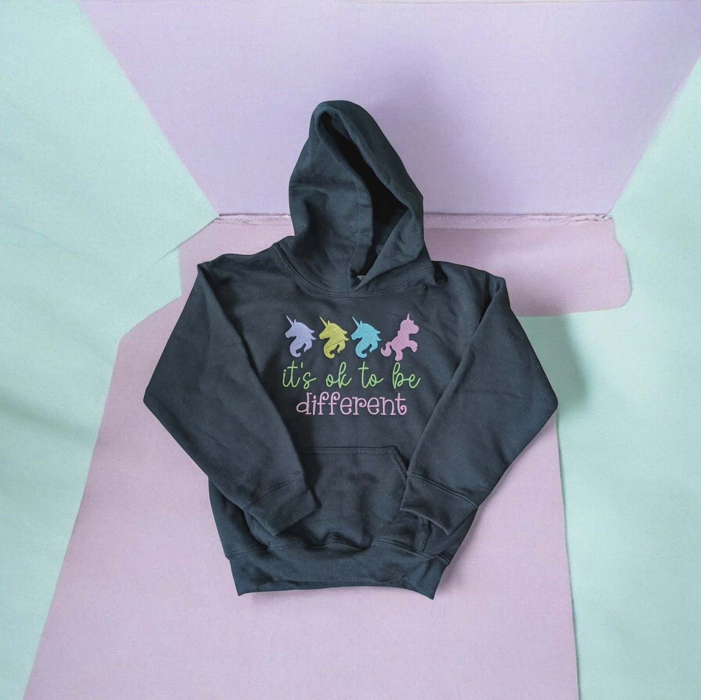 “It’s OK to Be Different” Unicorns Embroidered Kids Jumper