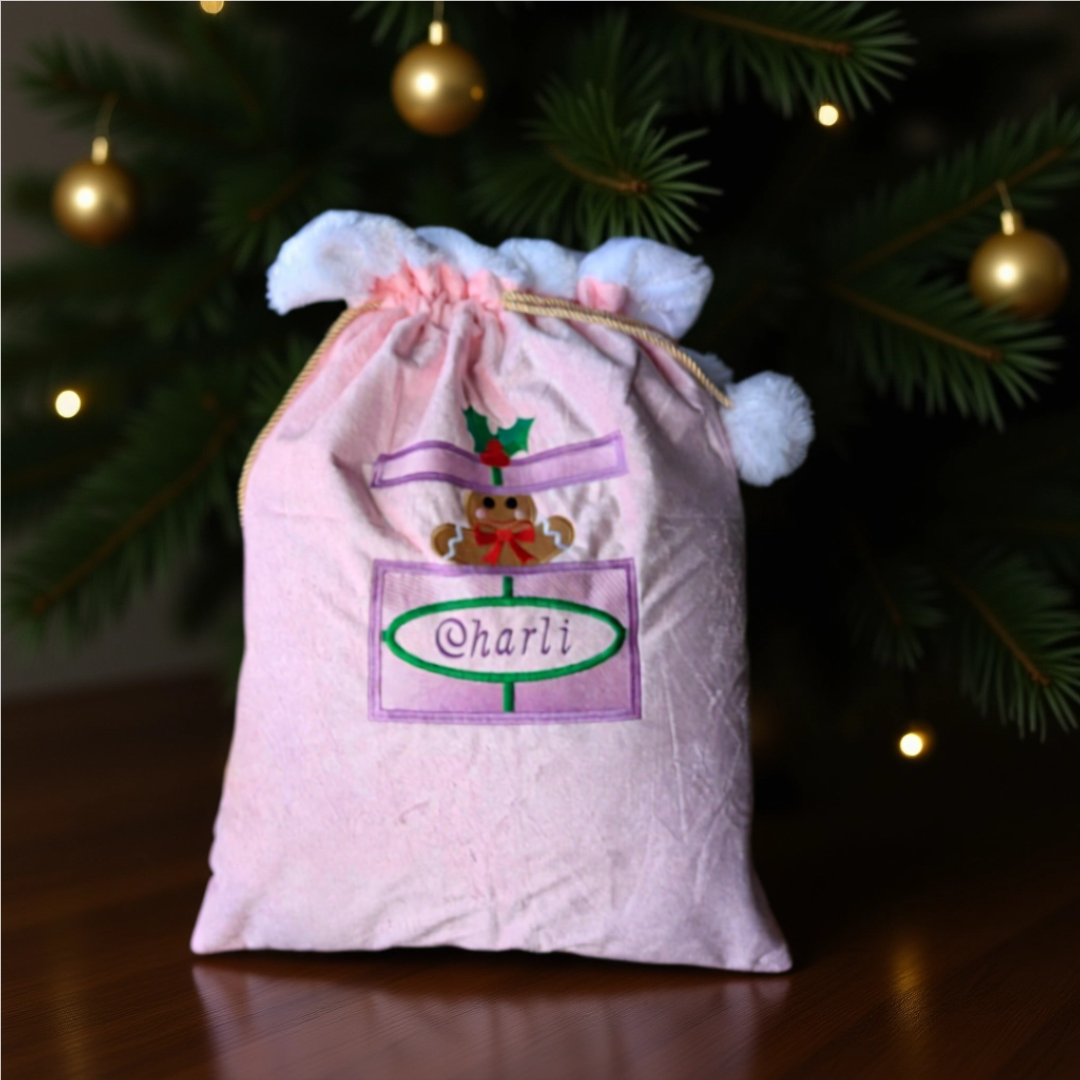Personalised Velvet Santa Sack